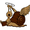 Escargot drôle d'ange