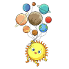 Planète ensoleillée Soleil Ballons