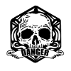 Danger skull and crossbones