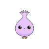 Cute Purple Onion Sticker Motif