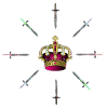 Crown and swords
