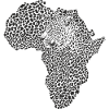 Africa map leopard