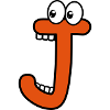 J - letter J with eyes 👀