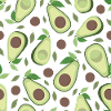Eggplant and avocado pattern