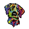Deutsch Drahthaar Hund Design Kunst