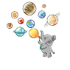 Solar System Planet Elephant Balloons