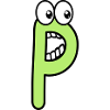P - letter P with eyes 👀