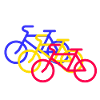 Bunte Fahrräder