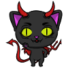 Devil cat kitten hell Satan