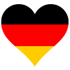 Germany flag heart