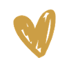 Golden Heart Doodle Design