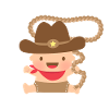 Mignon petit bébé cowboy