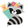 Waschbär Schulkind