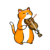 Cat with violin