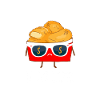 Funny Nugget, Nug Life, Kylling Nugget print