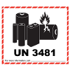 Lithium ion sign Baterrie Akku UN3481