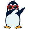 Dabbing penguin
