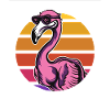 Flamant rose rétro