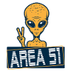 Alien Peace Area51 T-shirt