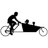 Lastcykel cykelfamilie far gave idé