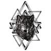 Abstract wolf, triangle