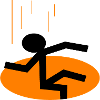 Stickman fall in hole