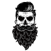 Skull Skull Bearded Skull