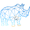 Rhinoceros in polygon style
