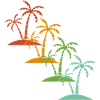 Retro palm trees