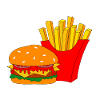 Burger avec frites