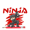 Écolier de formation ninja scolaire