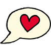 Liebe : Sprechblase Mit Herz