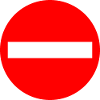 No entry traffic sign