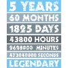 5 years legendary - anniversary, company, birthday