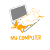 Cat lying on laptop gift