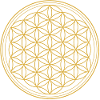 Flower of life in gold