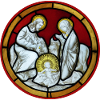 church window holy family
