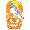 Raven Pumpkin Halloween Scary