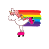 Roller Skating Einhorn Rollschuh