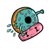 Donut skateboard skateboarding