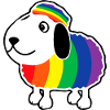 Rainbow sheep rainbow flag animal