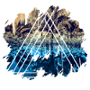Vacation landscape triangular shape gift