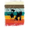 Retro rhino rhino