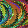Fractal colors pattern ornaments Psychedelic colorful