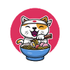 Conception de chat Ramen