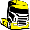 Gelber Lkw Pop-Art