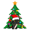 Christmas Xmas black cat