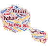 Design island of Tahiti