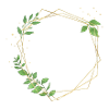 Floral green gold customizable