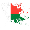 Madagaskar Flagge als Farbklecks
